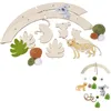 Image de Homéa, Kit Mobile Bois 27 x 10 cm Hello Jungle