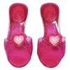 Image de RUBIE'S Chaussures de Princesse Roses - Mules Enfants Robe de Princesse - Taille Unique - Souliers Roses à Paillettes et Médaillon Coeur - Pour Déguisement Princesse Carnaval, Anniversaire