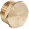 Image de SOMATHERM FOR YOU, Bouchon laiton brut mâle 15/21 - Sachet de 2 pièces - Raccord plomberie pour eau chaude/froide - Compatible avec tous raccords laiton à filetage