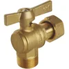 Image de SOMATHERM FOR YOU, Robinet d'arrêt équerre laiton M3/4" avec écrou tournant 3/4", manette papillon, double joint torique, pour compteur d'eau, usage eau potable, norme ACS