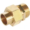 Image de SOMATHERM FOR YOU, Raccord laiton à souder union droit 3 pièces Ø22, mâle 20/27, pour tube cuivre Idéal pour plomberie, réseaux d'eau sanitaire et chauffage Étanchéité assurée