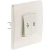 Image de Zenitech Commande volet Roulant borne-Auto vis + Griffes - Blanc - Diwone (Lot de 2)