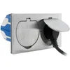 Image de Zenitech - Prise de Sol 16A 2P+T Finition alu brossé - IP55 Double