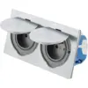Image de Zenitech prise avec contact de terre 16A 2P+T, finition en aluminium brossé - double certification IP55