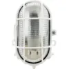 Image de Zenitech - Applique Murale Extérieure pour Jardin - Luminaire Ovale 60W IP44 Blanc, Éclairage Zenitech pour Terrasse
