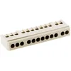 Image de Zenitech - Bornier de terre 12 modules - gris (Lot de 2)