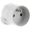 Image de Zenitech - Adaptateur Prise Voyage UK vers FR - Plastique - Certifié CE, Prise Mâle UK à Femelle FR - Idéal pour Les Voyageurs - Facile d'Utilisation - Pratique - Blanc