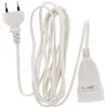Image de Zenitech Prolongateur qualité HO3VVH2F 2X 0.75 Prise 6A Blanc 3m (Lot de 2)