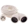 Image de Zenitech - Prolongateur Bi tête 3G1,5mm² - Blanc 5m - 1 Prise mâle + 2 Prises Femelle - Blanc