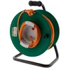 Image de Zenitech - Enrouleur de Câble sans Prise, 2x1.5mm² 40m avec Pied Métal et Coupe-Circuit pour Électricité
