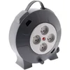 Image de Zenitech - Enrouleur H05VV-F 4 Prises 3G1,5mm² 10m + Coupe-Circuit - Gris