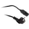 Image de Zenitech - Cordon d'alimentation Ménager HO5RRF 120° 3G1 Classe 1 - Remplacement pour Appareils de Bureautique - Fil 1,5m - Noir - 1,5m