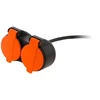 Image de ZENITECH Rallonge électrique étanche avec 2 prises et volet orange, 2p+t H07rn-f 3 x 1,5 mm², 10 m