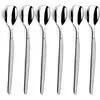 Image de LOU LAGUIOLE Jet Sablé Cuillères à glace 18/0, Lot de 6, 18.5 cm, Inox
