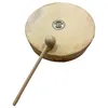 Image de FUZEAU - 70626 - Tambourin en bois - Peau naturelle Ø 15 cm sans cymbalette - Livré avec 1 mailloche - Authenticité du son garantie - Dès 4 ans (Lot de 2)