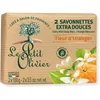 Image de LE PETIT OLIVIER - 2 Savonnettes Extra Douces - Fleur D'Oranger - Parfum De La Région De Grasse - Nettoient La Peau En Douceur - Fabriqué en France - 2x100g (Lot de 4)