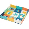 Image de LUDI - Tapis Bords Et Coins - Jeu D'Encastrement - Éveil Bébé - Amortit Les Chocs, Isole Du Froid - Dès La Naissance - Développe Motricité Et Acuité Visuelle - 25 Dalles Mousse Animaux - 20x120x1,2 cm