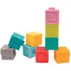 Image de Ludi Cubes emboîtables Jouet d’éveil | Set 9 pièces encastrables - Jeu d’empilement et de Construction en Plastique Souple | Développement motricité Fine | À partir de 10 Mois