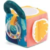 Image de LUDI - Cube D'Éveil Jungle En Tissu Doux - Jouets D'Éveil Bébé - Dès 3 Mois - Développe Le Toucher, La Motricité Fine & Le Bien-Être - Nombreuses Textures & Activités - Motif Feuilles