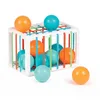 Image de Ludi - Cube De Manipulation - Jouets D'Éveil Bébé - Dès 10 Mois - Développe La Réflexion, La Motricité Fine, Le Toucher & La Découverte - 1 Cube Élastique + 12 Balles Oranges & Bleues Au Son Rigolo
