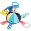 Image de LUDI - Activité À Suspendre Baleine - Jeux D'Éveil Bébé - Dès 3 Mois - Développe Le Bien-Être, Le Toucher & La Motricité Fine - Jeu Sonore, Papier Froissé, Anneau De Dentition & Mirroir