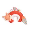 Image de LUDI   Coussin d’Activités Renard   Jeu d’Éveil Bébé   5 Activités Sensorielles   Développe Sens Tonicité et Renforcement Musculaire en Position Ventrale   Dès 3 Mois, White