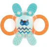 Image de LUDI - Hochet Lapin - Jouet Sensoriel pour Bébé - Anneaux de dentition - Stimule la Motricité Fine - Souple et Billes colorées - Dès 3 mois