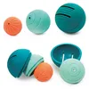 Image de LUDI - Ball-in-Ball - Balles Gigognes Sensorielles Bébé - Silicone Doux - Aussi pour Le Bain - Motricité Fine et Empilement - Dès 6 Mois, Turquoise, 3.3", 2.7", 2.1