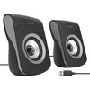 Image de APM Enceintes Filaires USB 2.0, Duo Haut-Parleurs PC Ordinateur, Son Clair et de Qualité, Autoalimentées Via Câble USB, Volume Réglable, Sortie 6W RMS, Format Compact, Gris, 571073
