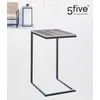 Image de 5five Table d’appoint Aliaj C-Table, effet bois foncé, acier, L 45 x l 35 x H 66,5 cm