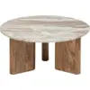 Image de Atmosphera Coppa Table basse en marbre et bois de manguier, Ø 91 cm