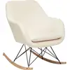 Image de Fauteuil Bouclette Rocking-chair "Olmeto" Blanc