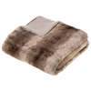 Image de Atmosphera Plaid "Grizzli" en fausse fourrure, beige, 120 x 160 cm