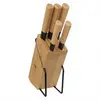 Image de 5five Bloc de couteaux en bambou avec 5 couteaux - Naturel