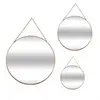 Image de Atmosphera Miroirs ronds Leny avec chaîne en métal doré - Lot de 3