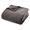 Image de Plaid en flanelle gris foncé 130 x 180 cm