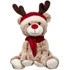 Image de Peluche ours avec bonnet renne + écharpe