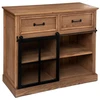 Image de Atmosphera Danik Buffet 1 porte et 2 tiroirs - Bois/verre