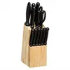 Image de 5five Ensemble de bloc à couteaux 11 pièces avec aiguiseur et ciseaux - Noir