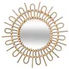 Image de Atmosphera Miroir Flore en rotin - Diamètre de 50 cm