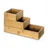 Image de 5five Lot de 3 organisateurs de tiroirs en bambou naturel, L 38 x l 14,9 x H 7 cm