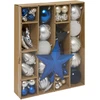 Image de 60 Decorations de Noel Theme Bleu