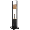 Image de 5five Natureo Ensemble brosse WC et porte-brosse, noir, métal et bambou, L 20 x l 20 x H 80 cm