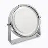 Image de 5five Miroir sur pied pivotant avec éclairage LED argenté - Diamètre de 19 cm