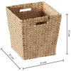Image de 5five Boîte de rangement en osier naturel 31 x 31 cm, tissu non tissé et plastique PP, naturel
