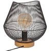 Image de Atmosphera Jena Lampe de table filaire en métal noir - Hauteur 28 cm