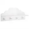 Image de Atmosphera Douceur Patère étagère 4 crochets blanc