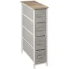 Image de 5 five simply smart Meuble de Rangement 4 tiroirs Gris Clair