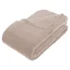 Image de Atmosphera Plaid microfibre beige lin - 130 x 180 cm