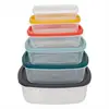 Image de 5five Lot de 6 boîtes de conservation rectangulaires en plastique avec coloris assortis